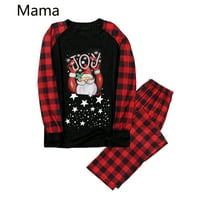 Kiplyki отстъпка Дамски пижами плюс размер Коледа Дядо Коледа Печат Мама Топ Ан и Пантария Пажама за семейни дрехи