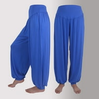 Панталони за жени плътни цветни разхлабени еластични талии дишащи джогинг фитнес панталони Дами йога спортни тренировки суитчъни