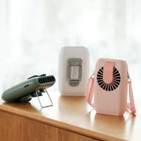 Sehao ръчен вентилатор мини вентилатор USB акумулатор преносим вентилатор за врата на шията за жени, пътуване, бяло на открито