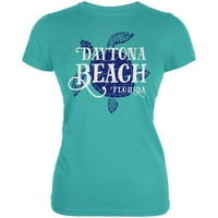 Summer Sun Sea Turtle Daytona Beach Juniors мека тениска Teal MD