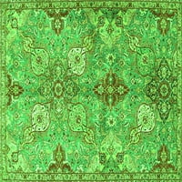 Ahgly Company Indoor Rectangle Персийски зелени традиционни килими, 7 '9'