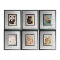 Benjaza 18 Winsome Animals Wood Wall Art in Multi-Color