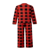 Mialoley Christmas Parent-Child Nightwear, отпечатани шаблони Топ панталони