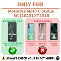 TalkingCase Slim Phone Case, съвместим за Motorola Moto G Stylus 5G Flower Print, W стъклен екран, леко тегло, гъвкав, мек, САЩ