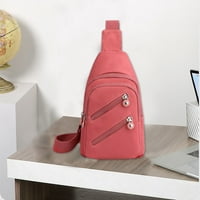 Денпак чанта за прашка за жени и мъже Crossbody Backpack с дупка за слушалки гърди за туристически спортен туризъм