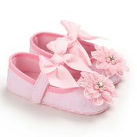 Cathalem Girls Cleats Size Fashion Girls Princess Style Изходно солиден цвят цветни обувки с лък Бебешко дете