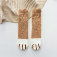 Коледни чорапи за жени двойки двойки жени ежедневни животински печат памук дами чорапи тръби удобни чорапи