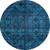 Ahgly Company Indoor Round Резюме ярко тъмносини абстрактни килими, 8 'кръг