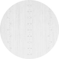Ahgly Company Indoor Round Solid Grey Modern Area Rugs, 6 'кръг