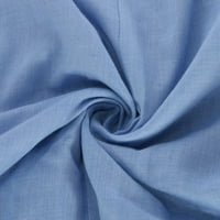 Дамски половин ръкав v ризи за врата обикновен цвят свободен приготен блуза Продажби памучен ред лятни ежедневни върхове модерни удобни празнични тениски сини xxl