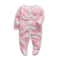 Трекспресиране на спално облекло за новородени момчета и момичета с дълъг ръкав сладък печат памучен моден пижама 0- месеца сънлив костюм бебешки дрехи