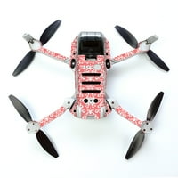 Кожна деколава обвивка съвместима с DJI Mavic Mini Portable Drone Quadcopter Sticker Design Coral Damask