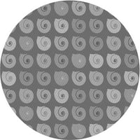 Ahgly Company вътрешна квадратна шарена пепел сива площ килими, 3 'квадрат