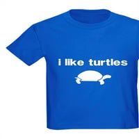 Cafepress - Харесвам тениска на костенурките - деца тъмна тениска