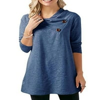 Boho върхове за жени плюс размер с къси ръкави с v-образно печат блуза пуловер върхове риза Подарък на хлабина